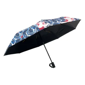 Bestseller 3-faltiger Reise-Regenschirm automatisch stark winddicht Fabrik direktlieferung individuelle Regenschirme kein Minimum