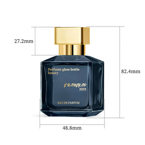 Flacon vaporisateur de <span class=keywords><strong>parfum</strong></span> <span class=keywords><strong>Baccarat</strong></span> rouge carré de 50 ml, flacon de recharge en verre vide portable, flacon d'emballage cosmétique de luxe très vendu - Product Image 4