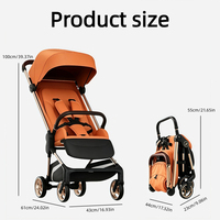 Poussette Bébé Pratique 2026 Dernière Génération avec Harnais de Sécurité 5 Points, Légère et Pliable, Idéale pour les Sorties Quotidiennes