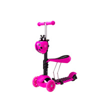 Trottinette Enfant 3-en-1 Mi Gao, Modèle 3 Roues avec Frein Arrière, Charge Maximale 80kg, pour Enfants de 2 à 12 Ans, Utilisable comme Skateboard et Voiture à Roulettes