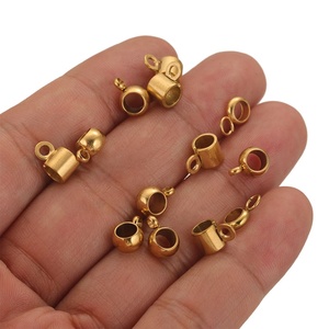 ลูกปัดปลายเชือกแบบมีห่วง |   ตัวเว้นระยะทรงกลมสแตนเลสสตีลชุบทอง 18K PVD สำหรับทำสร้อยข้อมือ สร้อยคอ DIY - Product Image 4