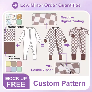 Accetta Bamboopjs personalizzato nuova Boutique da <span class=keywords><strong>0</strong></span> a <span class=keywords><strong>3</strong></span> <span class=keywords><strong>mesi</strong></span> Set per bambini a maniche lunghe con stampa pigiama per bambine tuta - Product Image 6