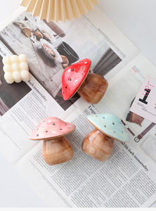 Mignon Céramique Atmosphère Champignon Veilleuse Lampe De Chevet Chambre Dortoir Décoration Pour Cadeau - Product Image 6