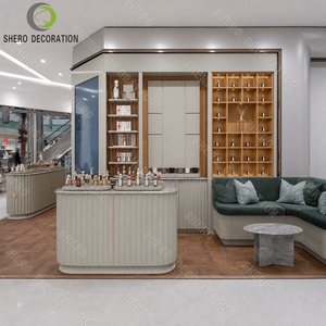 Bespoke Painted Wooden Beauty Shop Display Rack Custom Perfume Display Furniture Modern Cosmetic Store Interior Design - Product Image 6