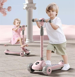 Trottinette Enfant <span class=keywords><strong>Pro</strong></span> Flash Deck Side <span class=keywords><strong>Baby</strong></span> d'extérieur, Nouvelle, avec 3 Roues Lumineuses en PU et Guidon Réglable, Jouet à Roulettes pour Enfants - Product Image 1