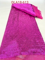 Haute qualité français maille avec paillettes dentelle Net broderie tissu africain nigérian Tulle maille couture femmes robe