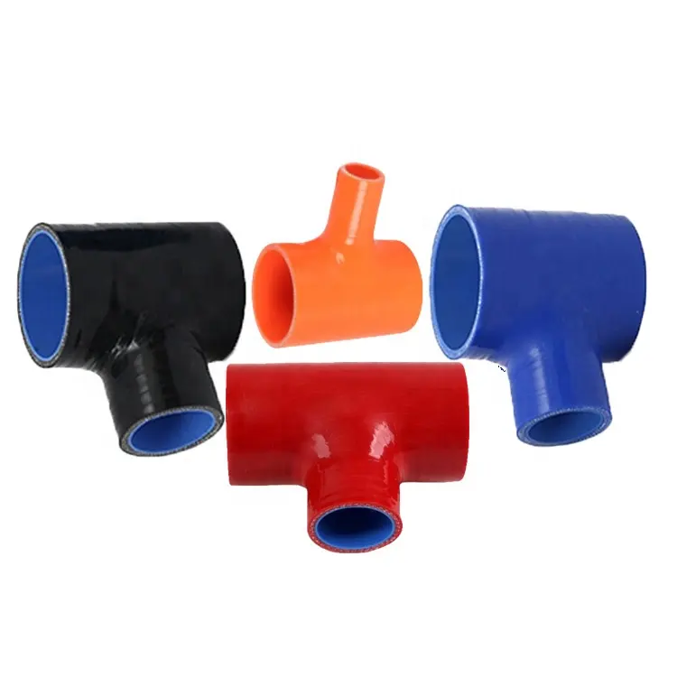 4 Ply Blue Black Red Silicone Coupler Hose T Shape Hose Flexible heat resistant t shaped silicone hose