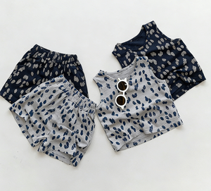 Vêtements d'été 2026 style coréen : <span class=keywords><strong>Gilet</strong></span> à pois rétro personnalisé style forêt pour bébés et enfants (garçons et filles) - Product Image 2