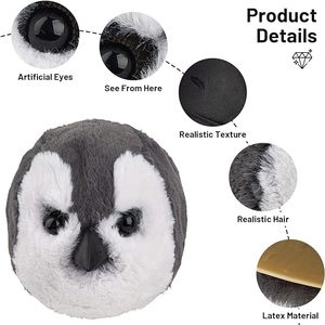 Máscara de <span class=keywords><strong>Pingüino</strong></span> de Peluche para Bebé, Disfraz de Animal Completo, Máscara de Peluche para Cosplay de <span class=keywords><strong>Pingüino</strong></span> para Halloween, Carnaval y Fiestas - Product Image 4