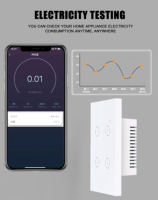 OEM ODM 1 2 3 4 Gang Interrupteur Inteligente Télécommande WiFi Smart Touch Interrupteur de panneau mural