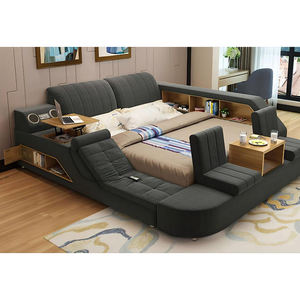 עיצוב חדש חדר שינה עיצוב מודרני מיטת עור multitatami מיטה חכמה עם usb תשלום ו-usb - Product Image 2