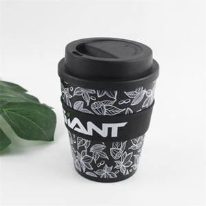 Taza de café negra reutilizable, ecológica, 12oz - Product Image 3