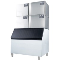 Machine à glaçons carrée commerciale en acier inoxydable 380V pour les salons de thé, les bars et les restaurants