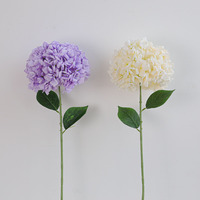 Vente en gros d'hortensias artificiels à tige unique en soie pour centre de table de mariage, arrangement floral, décoration