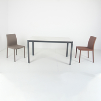 Meilleure vente Table à manger moderne en céramique blanche ou colorée personnalisée de style italien pour salle à manger