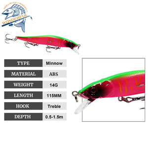 Esca da pesca di fabbrica di alta qualità 11.5cm / 14g esche da pesca per pallide Chub,Bass,Pikes,<span class=keywords><strong>Yellow</strong></span> Check Carp - Product Image 5