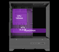 Mid Tower Desktop with Lcd Side Glass White Gamer Casing Cpu Cabinet Atx Gabinete Pc Gaming Computer case