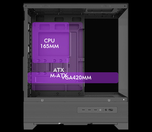 Boîtier de <span class=keywords><strong>PC</strong></span> de jeu Mid Tower avec panneau latéral en verre LCD blanc, boîtier CPU ATX, gabinete <span class=keywords><strong>PC</strong></span>, boîtier d'ordinateur de jeu - Product Image 2