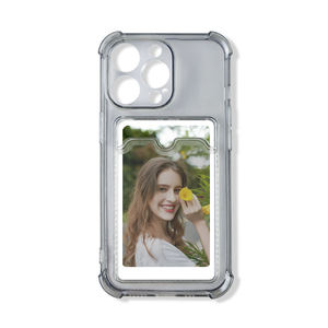 Tempat Kartu Foto TPU Transparan dengan Slot Kartu untuk iPhone 6 7 8 XS XR 11 12 13 14 15 16 17 Pro Max 16E - Product Image 2