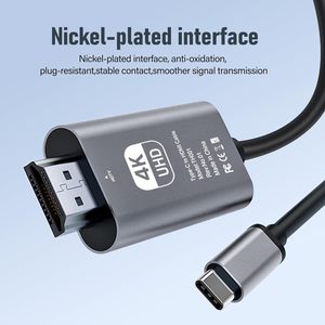 SYONG 2M USB tipo C a HDMI Cable 4K30Hz Conductor de cobre desnudo chaqueta de PVC para HDTV Audio Video ordenador proyector REPRODUCTOR DE DVD uso - Product Image 2