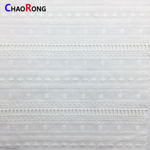 Prezzo ragionevole RXF0522 occhiello di cotone 100% bianco ricamo pizzo tessuto ricamo per merletto da sposa tessuti di pizzo - Product Image 3