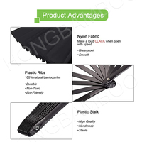 Ventilateur de Rave pliable à main Style chinois/japonais dégradé coloré réfléchissant pliable ventilateur Festival fête danse ventilateur cadeaux