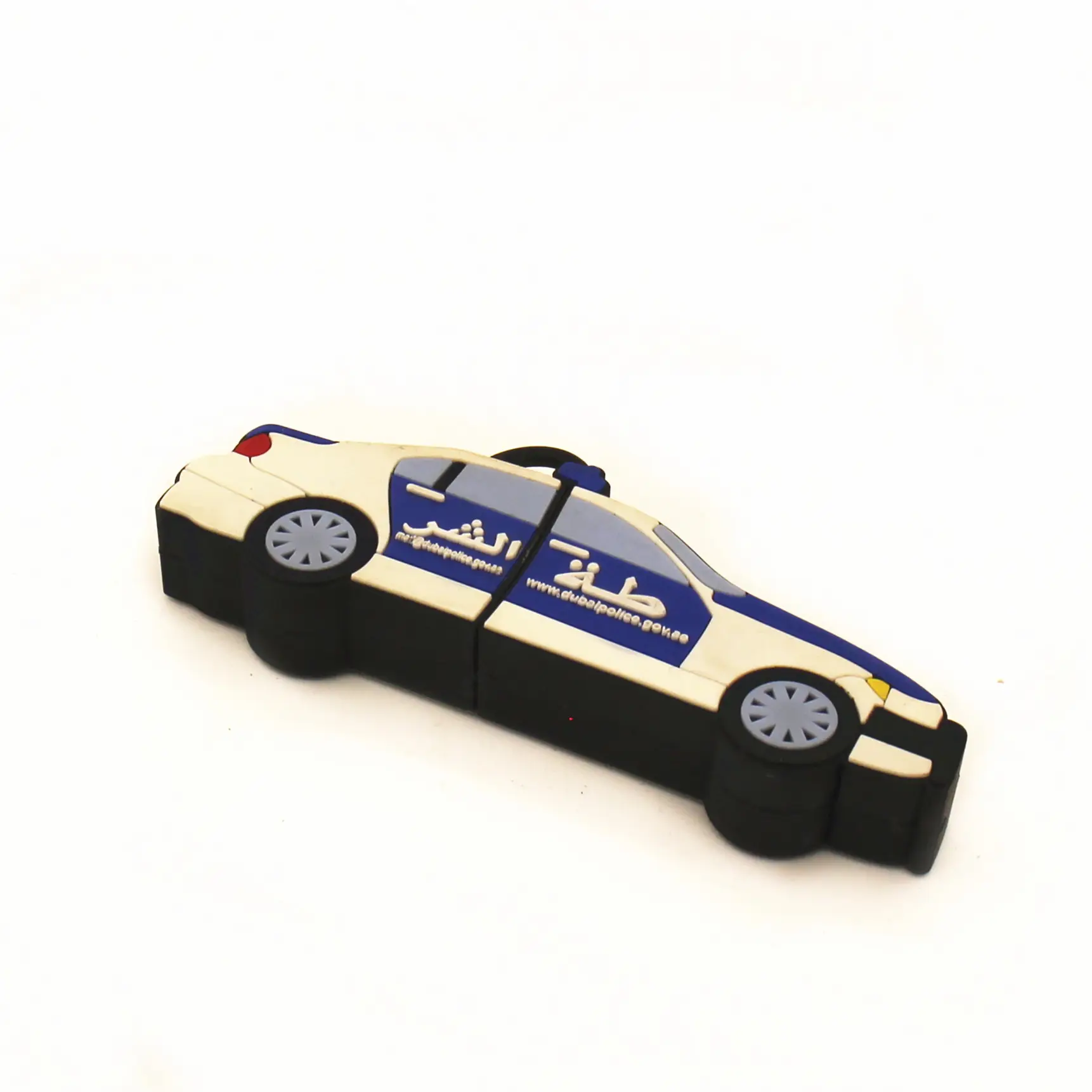 OEM rubber usb flash drive, PVC keychain usb with custom logo for gift promotion police car shape usb stick