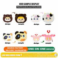 Porte-clés en peluche fantaisie, porte-monnaie, accessoire mignon en forme d'animal, porte-monnaie à fermeture éclair, conception personnalisée, vente en gros d'usine OEM ODM
