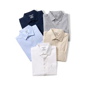 Camisa Oxford ecológica de punto 95% algodón 5% Spandex camisas casuales completas sólido Vietnam todas las estaciones ropa de hombre camisa - Product Image 1