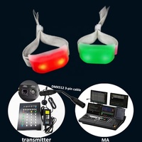 Bracelet LED personnalisable, bande réglable, contrôlé à distance par DMX, bracelet LED synchrone pour événements