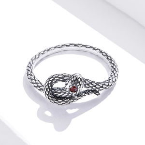 Moda retrò serpente anello in argento sterling <span class=keywords><strong>925</strong></span> transfrontaliero punk serpente anello produttore all'ingrosso SCR735 - Product Image 3