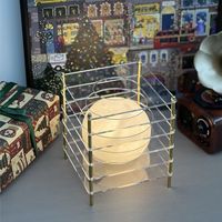 Lampe de bureau moderne 3D LED en acrylique blanc chaud rechargeable, veilleuse pour chambre à coucher