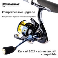 Moulinet de pêche Bearking, nouveau modèle Karl, avec bras oscillant pliable, moulinet spinning pour gaucher, micro-métal, universel, pour la pêche à la carpe et la pêche au lancer.