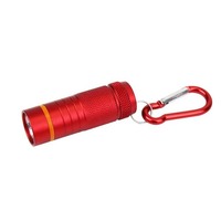 Senter LED Mini Alloy Aluminium Grosir dengan Gantungan Kunci, Senter Elektrik Portabel dengan Carabiner untuk Alat Bertahan Hidup saat Berkemah di Luar Ruangan