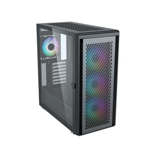 Boîtier pour ordinateur <span class=keywords><strong>gamer</strong></span> <span class=keywords><strong>gamer</strong></span>, boîtier pour <span class=keywords><strong>pc</strong></span>, avec ventilateur, en verre trempé coloré, refroidissement <span class=keywords><strong>horizontal</strong></span>, anti-poussière - Product Image 1