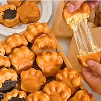 WeWork Machine à crème glacée commerciale Taiyaki avec forme de patte de chat Machine électrique Taiyaki Machine à gaufres à patte de chat