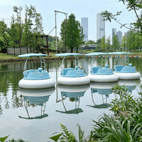 Bateau tamponneur gonflable coloré pour piscine, électrique à batterie, pour le nettoyage et des jeux aquatiques amusants pour adultes et enfants