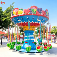 Manège à balançoire en forme de vague personnalisée, thème fruits, pour projets d'amusement en centre commercial et manèges attrayants pour enfants en parc d'attractions extérieur