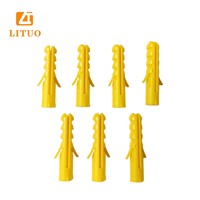 Cheville à expansion en plastique jaune M8 haute résistance, type poisson, en nylon, à tête fraisée, avec finition TiCN, 76 mm