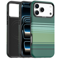 Coque de téléphone en PU de haute qualité, couleur arc-en-ciel, antichoc, emballage en sac OPP, compatible avec la charge magnétique, pour iPhone 17