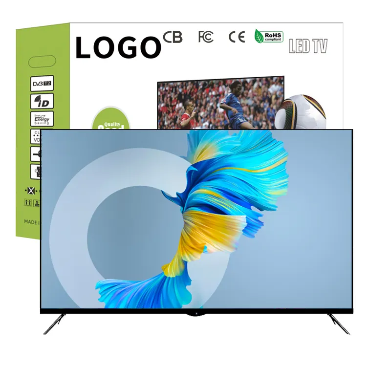 4K LED AndroidスマートTV中国ホットセール32404255インチフラットスクリーンHDLED TV LCD 325055インチテレビブラックOEMホテル