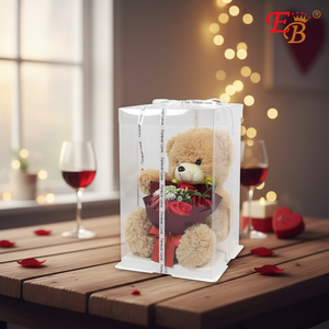 12pcs/CS Bear with <b>Floral</b> Accent Valentine's Day Gift <b>Box</b> Supplies 12" - Product Image 3