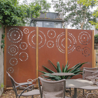 Panneau de clôture en acier Corten découpé au laser pour l'intimité, treillis métallique élégant, clôture de sécurité durable, modélisation 3D