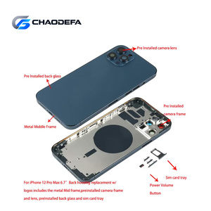 Coque arrière et châssis intermédiaire pour iPhone 12 Pro Max – Pièces de rechange pour téléphone portable – Garantie 1 an - Product Image 2