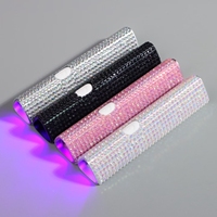 Mini Lampe UV LED Rechargeable 3W Professionnelle Portable pour Ongles, Séchoir à Vernis en Métal, Sèche-Gel de Salon, Durcissement Rapide 20s/60s