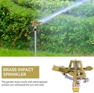 Металлические разбрызгиватели 1/2 дюймов, регулируемые оросительные разбрызгиватели 0-360 градусов для полива газонов и травы - Product Image 2