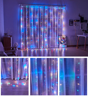Guirlandes lumineuses LED en fil de cuivre 3*3 300 lumières, télécommande USB, IP44, blanc chaud 3000K, pour Halloween, Noël, chambre, balcon