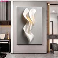 Moderne Lumière Luxe Porte D'entrée Porche Décoratif Abstrait Couloir Peinture Suspendue Mur En Relief Avancé