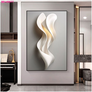 Luce moderna porta d'ingresso di lusso portico decorativo corridoio astratto appeso dipinto avanzato muro di rilievo - Product Image 2