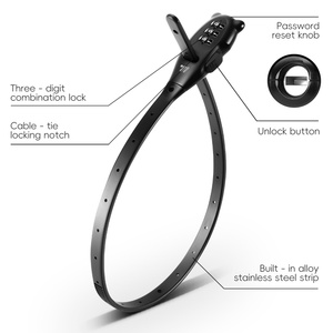 WEST BIKING-Candado portátil con contraseña para bicicleta, candado digital ajustable, fácil de usar, candado para ciclismo de montaña y carretera - Product Image 2
